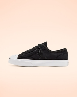 Converse Faux Fur-Lined Leather Jack Purcell Női Rövidszárú Fekete/Fehér | AXJHDYG-HU